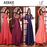 Moksh Armani Vol-2 Wholesale Triva Silk With Heavy Embroidery Gown Catalog