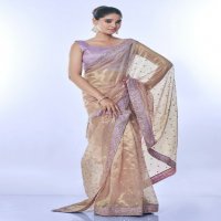 Fashion Berry Golden Thar Wholesale Golden Net Ethnic Indian Sarees