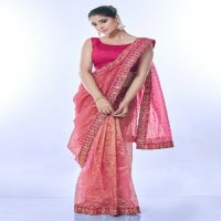 Fashion Berry Golden Thar Wholesale Golden Net Ethnic Indian Sarees