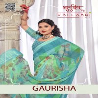 Vallabhi Gaurisha Wholesale Georgette Fabrics Indian Sarees