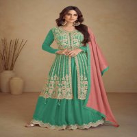 kashvi by gulkayra designer chinon full stitch premium sharara salwar suit