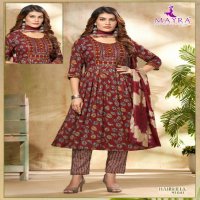 Mayra Harshita Wholesale Capsuil Pritn Umbrella Kurtis With Pant And Dupatta