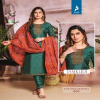 kaya jamkudi chanderi silk fully stitch stylish thread work suits online