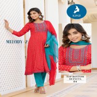 kaya melody vol 2 hit design rayon thread work readymade big size 3pcs dress