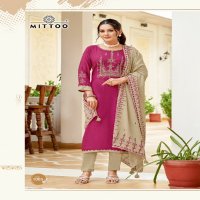 mittoo festiva adorable rayon weaving print readymade salwar kameez