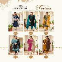 mittoo festiva adorable rayon weaving print readymade salwar kameez