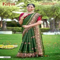 5D Designer Kitvi Wholesale Soft Silk With Kasab Panel Indian Sarees