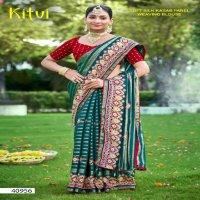 5D Designer Kitvi Wholesale Soft Silk With Kasab Panel Indian Sarees