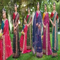 5D Designer Kitvi Wholesale Soft Silk With Kasab Panel Indian Sarees