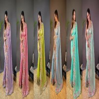 BT-3117 Wholesale Soft Glossy Silk Ethnic Indian Sarees