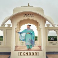 PRM Eknoor Wholesale Pure Simar Muslin Silk With Fancy Work Salwar Suits