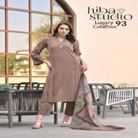 Hiba Studio LPC-93 Wholesale Georgette Fabrics Tunics With Pant And Dupatta