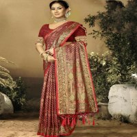 bunawat alveera satan silk fabric festival wear wholesale sarees