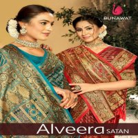 bunawat alveera satan silk fabric festival wear wholesale sarees