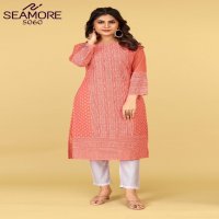 Seamore Pink Palak Vol-3 Wholesale Woman Lakhnawi Work Kurtis