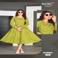 Dee Cee Sarika Wholesale Three Layered Long Feeding Kurtis