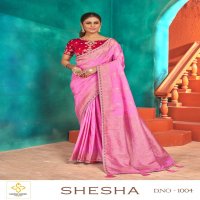 shubh shree shesha fashionable nylon silk saree for women