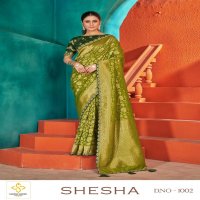 shubh shree shesha fashionable nylon silk saree for women