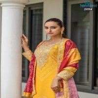 Mrudangi Rakhi Wholesale Real Chinon With Mirror Work Readymade Salwar Suits