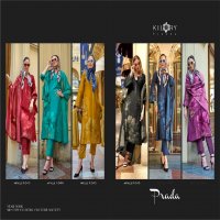 Kilory Prada Wholesale Pure Muslin Silk With Handwork Salwar Suits