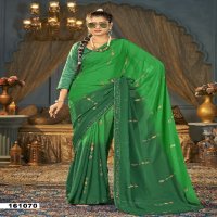 risha by vallabhi prints georgette different colour saree