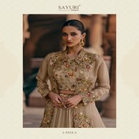 mahotsav by sayuri designer chinon silk embroidered full stitch indo western dress