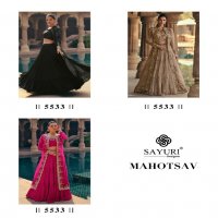 mahotsav by sayuri designer chinon silk embroidered full stitch indo western dress