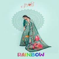 Jivora Rainbow Wholesale Soft Crape With Modern Digital Prints Sarees