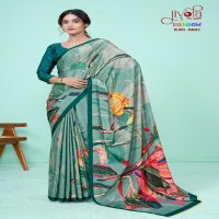 Jivora Rainbow Wholesale Soft Crape With Modern Digital Prints Sarees