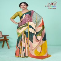 Jivora Rainbow Wholesale Soft Crape With Modern Digital Prints Sarees