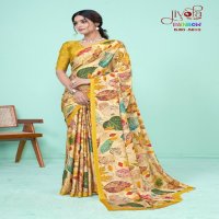 Jivora Rainbow Wholesale Soft Crape With Modern Digital Prints Sarees