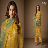 Omtex Sayuri Wholesale Daisy Silk With Embroidery Lace Work Suits