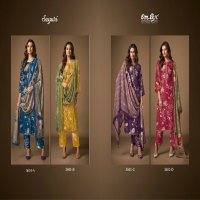 Omtex Sayuri Wholesale Daisy Silk With Embroidery Lace Work Suits