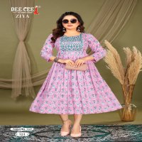 Dee Cee Ziya Wholesale Rayon Print Flared Long Feeding Kurtis