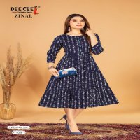 Dee Cee Zinal Wholesale Three Flared Long Feeding Kurtis