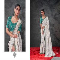 shubh shree honor velvet tussar silk unique fancy saree