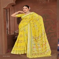 glorina vol 3 by vinamra classic look linen print saree