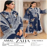 zaha amal 10356 cambric cotton designer pakistani dress material