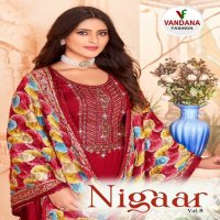 Vandana Nigaar Vol-8 Wholesale Swaroski Work Dress Material