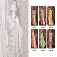 siara by shubh shree creation brasso unique colours saree with blouse