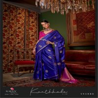 Rajtex Kanthkala Luxe Wholesale Pure Satin Handloom Weaving Function Wear Sarees