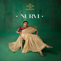 Shubh Shree Nurvi Wholesale Sartin Jacquard With Work Border Sarees