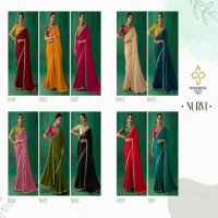 Shubh Shree Nurvi Wholesale Sartin Jacquard With Work Border Sarees
