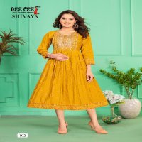 Dee Cee Shivaya Wholesale Screen Print Flared Long Kurtis