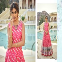 Virasat Peshwai Wholesale Cherry Silk Gown With Dupatta