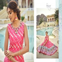 Virasat Peshwai Wholesale Cherry Silk Gown With Dupatta