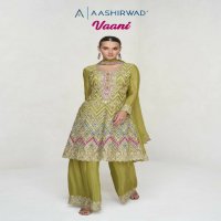 aashirwad creation vaani chinnon silk exclusive party wear suits for women