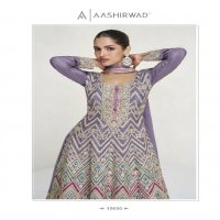 aashirwad creation vaani chinnon silk exclusive party wear suits for women