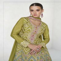 aashirwad creation vaani chinnon silk exclusive party wear suits for women