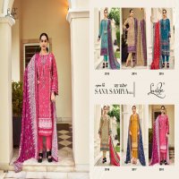 Levisha Sana Samiya Vol-2 Wholesale Cambric Cotton With Fancy Self Embroidery Dress Material